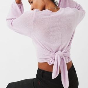 UO Tanner Tie-Back Cropped Sweater